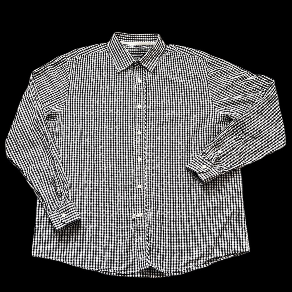 Report Collection Gingham Button-Down Long Sleeve… - image 1